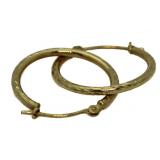 14kt Gold 19 mm Hoop Earrings