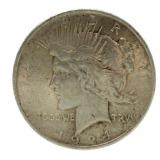 1924 AU Peace Silver Dollar