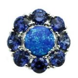 4.00 ct Blue Opal & Tanzanite Designer Ring