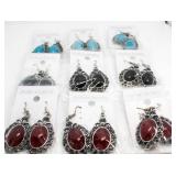 (9) Wholesale Lot - Fashion Stone Earrings