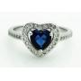 Beautiful Sapphire Heart Solitaire Ring