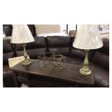 Green Distressed Table Lamps