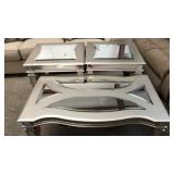 3 pc Silver Coffee & 2 End Tables