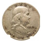 1949-S Franklin Silver Half Dollar *Key Date