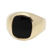 10kt Gold Black Designer Ring