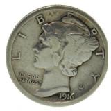 1916 Mercury Silver Dime *Better Date