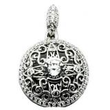 Brilliant White Sapphire Solitaire Pendant