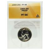 1959 PF66 Washington Silver Proof Quarter