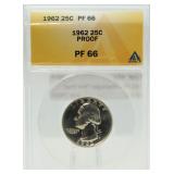 1962 PF66 Washington Silver Proof Quarter