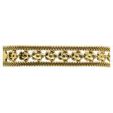 14kt Yellow Gold 5.25" Flower Bracelet