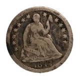 1847 Seated Liberty Silver Half Dime
