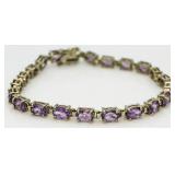 Beautiful 12.00 ct Amethyst Tennis Bracelet