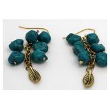 Genuine Turquoise Fashion Dangle Earrings