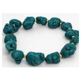 Genuine Turquoise Fashion Stretch Bracelet
