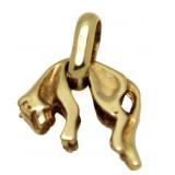 14kt Gold Large Cat Pendant