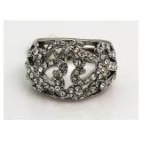 Large White Topaz Cocktail Fashion Ring