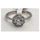 Antique Style White Topaz Cluster Ring