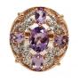 Genuine 4.10 ct Barazil Amethyst & Diamond Ring
