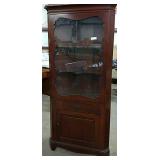 Solid Mahogany Antique Corner Cabinet