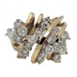 14kt Gold Brilliant 1.32 ct Diamond Estate Ring