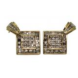 10kt Gold Diamond Designer Earrings
