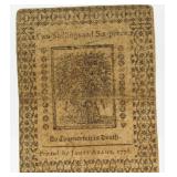 Super RARE 1776 - 2 Shillings Colonial Currency