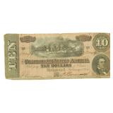 1864 Confederate $10 Bank Note