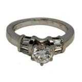 14kt Gold Brilliant 1.00 ct Diamond Solitaire Ring