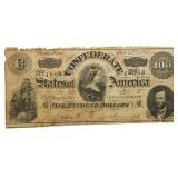 Rare Confederate "Lucy Pickens" $100 Bank Note
