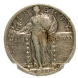 1917 Type 2 Standing Liberty Silver Quarter