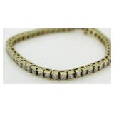 14kt Gold Princess Cut 10.09 ct Diamond Bracelet