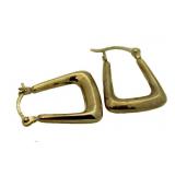 10kt Gold Squared Hoop Earrings