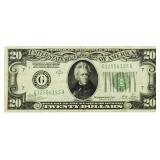 1928 "Redeemable Gold" $20 Federal Reserve Note