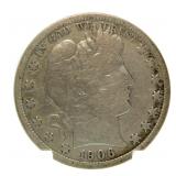 1906-D Barber Silver Half Dollar