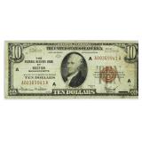 1929 Boston $10 National Currency Bank Note