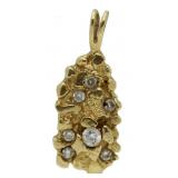 14kt Gold Nugget Pendant