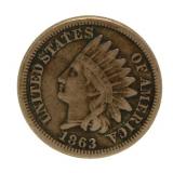 1863 Copper Nickel Indian Head Cent