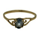 14kt Gold Antique Aquamarine Estate Ring
