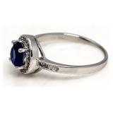 Beautiful Round Sapphire Solitaire Ring