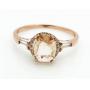 Oval 2.25 ct Morganite & Baguette Ring
