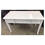 White 3 Drawer Writing Desk