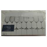 8 Mikasa Cheers Crystal Wine Glasses
