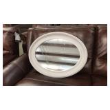 Oval White Mirror