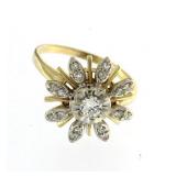 14kt Gold Vintage 1/3 ct Diamond Estate Ring
