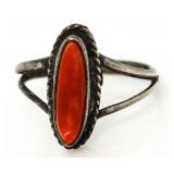 Vintage Red Coral Estate Ring