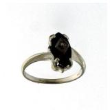 10kt Gold Vintage Black & Diamond Ring