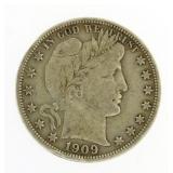 1909 Barber Silver Half Dollar *Better