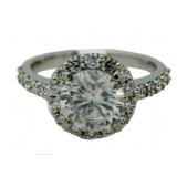 14kt Gold 2.89 ct Round Briliant Diamond Ring