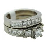 14kt Gold Brilliant 3.25 ct 2 pc Diamond Ring