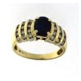 14kt Gold Quality Genuine Sapphire & Diamond Ring